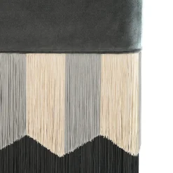Pouf quadrato Plissé in velluto grigio