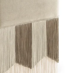 Pouf quadrato Plissé piccolo in velluto beige