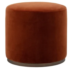 Pouf rosso Ciro Tondo di Ciarmoli Queda Studio