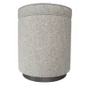 Pouf rotondo grigio Alice