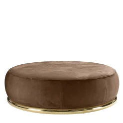 Pouf rotondo marrone Abbracci di Lorenza Bozzoli