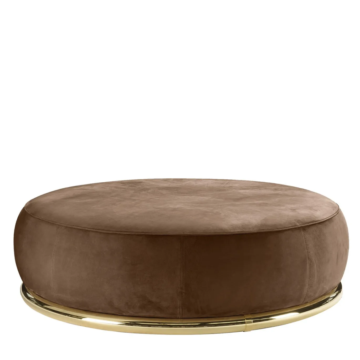 Pouf rotondo marrone Abbracci di Lorenza Bozzoli