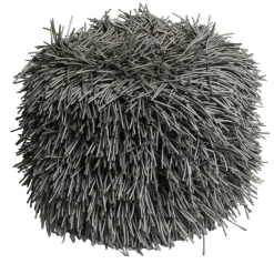 Pouf rotondo Porcupine grigio