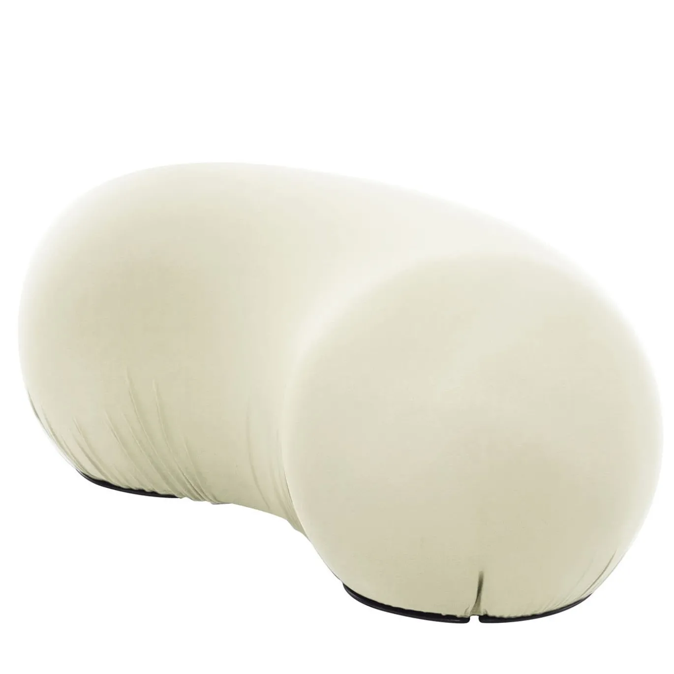 Pouf Tato Bean in tessuto tecnico bianco
