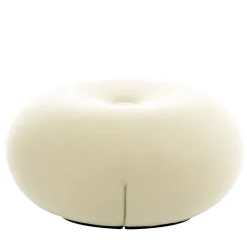 Pouf Tatone in tessuto tecnico bianco