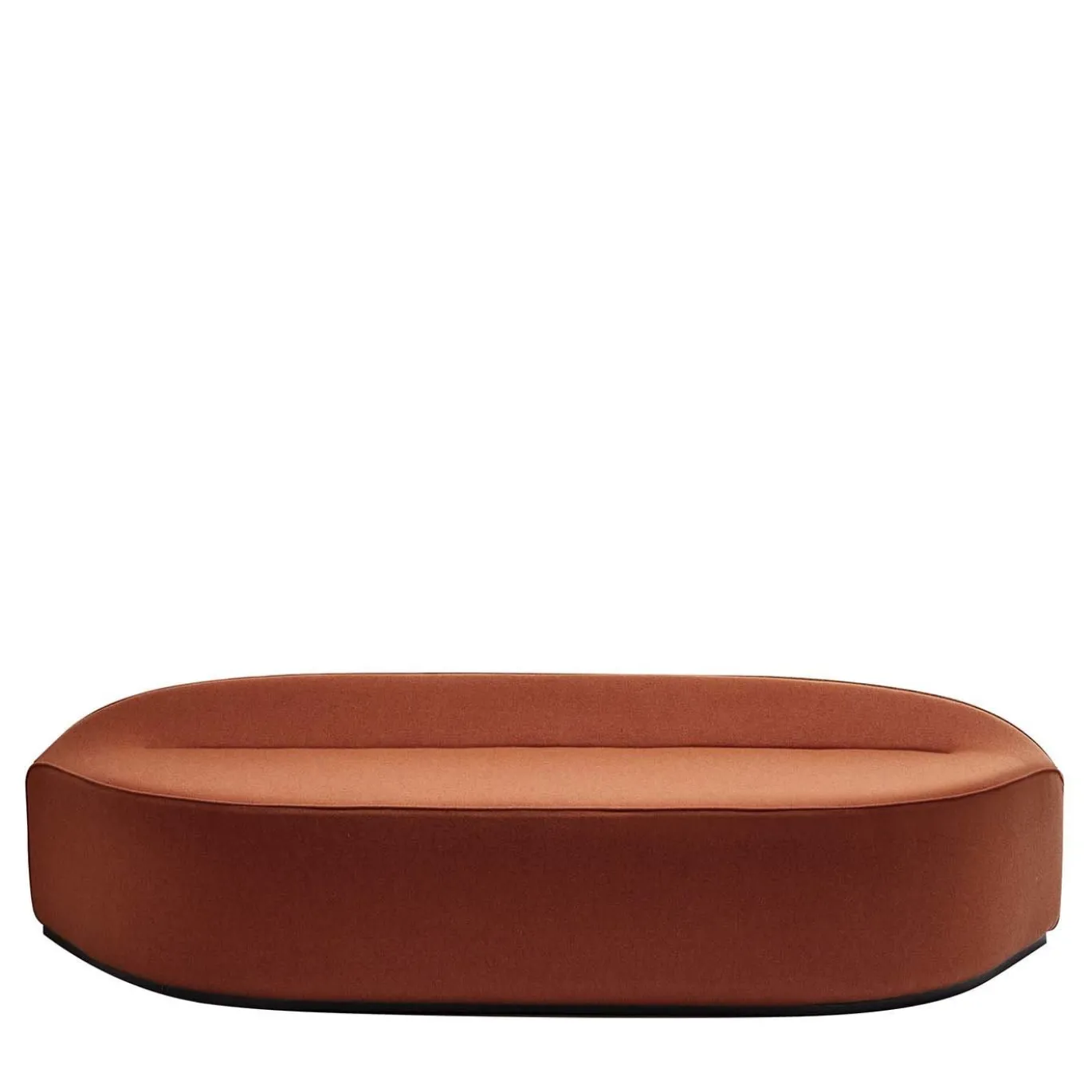 Pouf trapezio arancione Waves con schienale