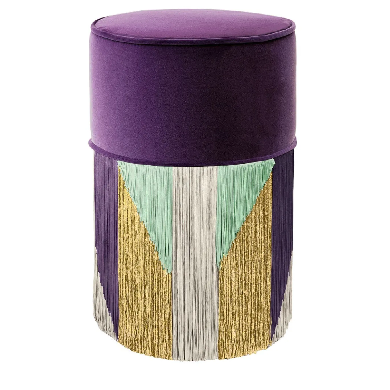 Pouf Tribe Purple di Lorenza Bozzoli