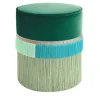 Pouf verde della linea geometrica Couture