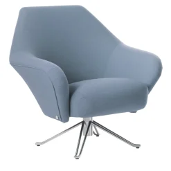 P32 Poltrona girevole azzurra di Osvaldo Borsani