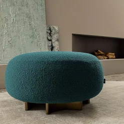 Punto e Virgola Pouf Pavone Blu