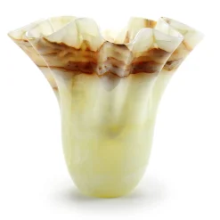 PV05 Vaso scultoreo in onice bianco
