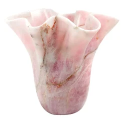 PV05 Vaso scultoreo in quarzo rosa