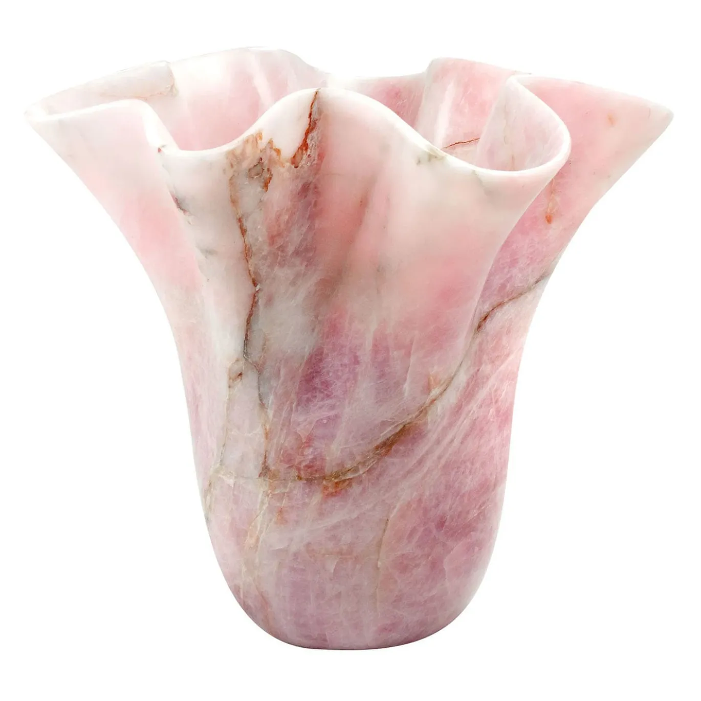 PV05 Vaso scultoreo in quarzo rosa