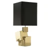 Pyrite lampada da tavolo media nera
