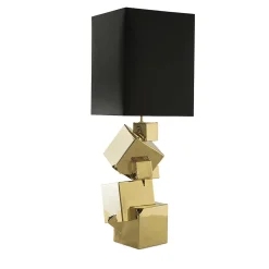 Pyrite lampada da tavolo nera