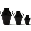 Quartara Vaso in ceramica nera (H 90 cm | 35,4")