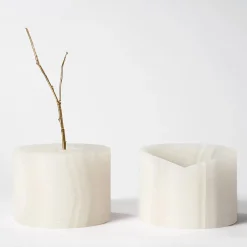 Qui e ora Vaso di onice bianco #3