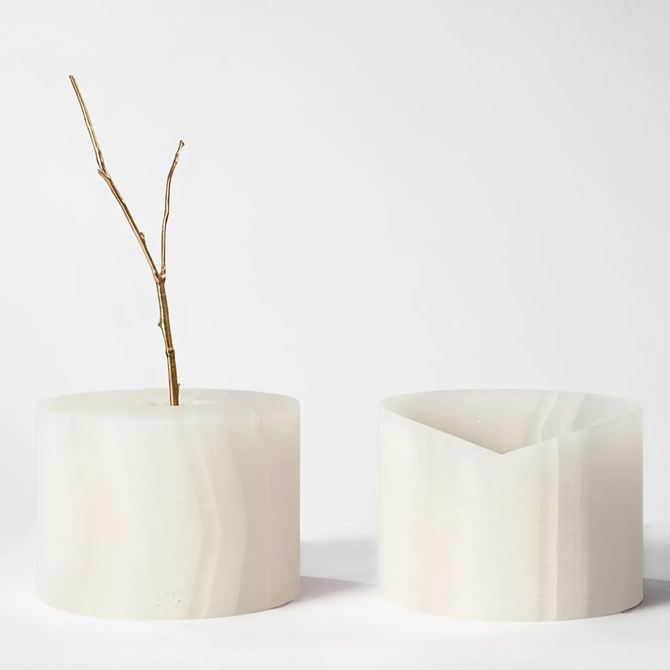 Qui e ora Vaso di onice bianco #3