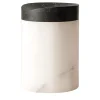 Qui e ora Vaso in marquina nera e onice bianco #3