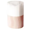 Qui e ora Vaso in onice bianco e rosa #3