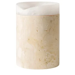 Qui e ora Vaso in onice bianco e travertino di Ostuni #2