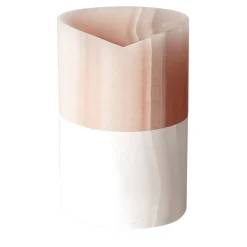 Qui e ora Vaso Onix rosa e bianco