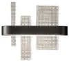 Ribbon Applique in metallo nero e vetro