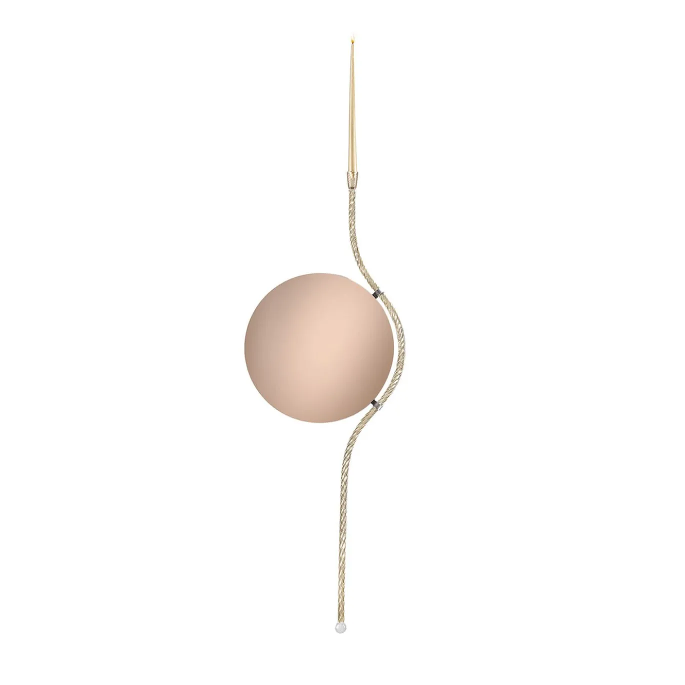 Rising Sun V Specchio da parete con finitura champagne e bronzo
