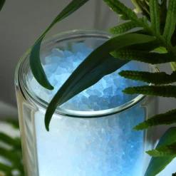 Rocklumìna Lampada da tavolo sferica XXS Azzurro