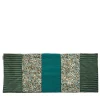 Runner da letto Damasco Blooming Blue & Green