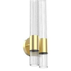 Sbarlusc Doppia applique in ottone e vetro