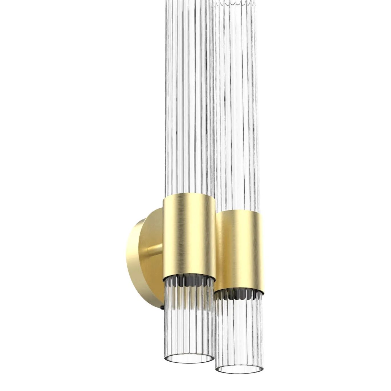 Sbarlusc Doppia applique in ottone e vetro