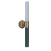 Sbàrlusc Applique Centrale in Vetro Blu Teal e Ottone Champagne di Isacco Brioschi