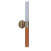 Sbàrlusc Applique Centrale in Vetro Ambra e Ottone Champagne di Isacco Brioschi