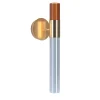 Sbàrlusc Applique in Vetro Ambra e Ottone Champagne di Isacco Brioschi
