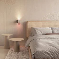 Sbàrlusc Mini Applique in Vetro Ambra e Ottone Champagne di Isacco Brioschi