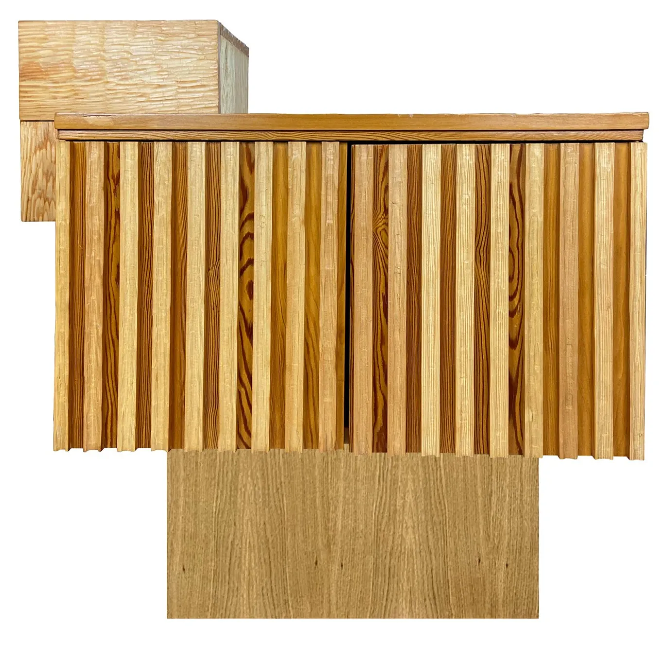 Scolpizio Credenza Asimmetrica in Rovere e Larice