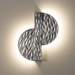 Sconce a forma di S argentata casuale