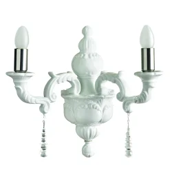 Sconce Capodimonte a 2 luci bianche