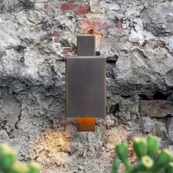Sconce Liù II in ottone brunito