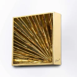 Sconce quadrate in cristallo ambrato