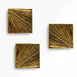 Sconce quadrate in cristallo ambrato