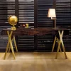 Scrittoio Matthieu in Ebano Macassar Lucido con Gambe in Ottone