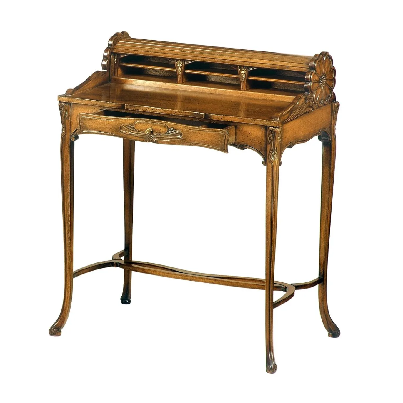 Scrittoio Roll-Top in stile Art Nouveau francese