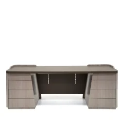 Scrivania Direzionale Shape con Piano in Pelle