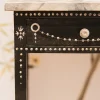 Scrivania Provenza con struttura in legno nero e piano effetto marmo