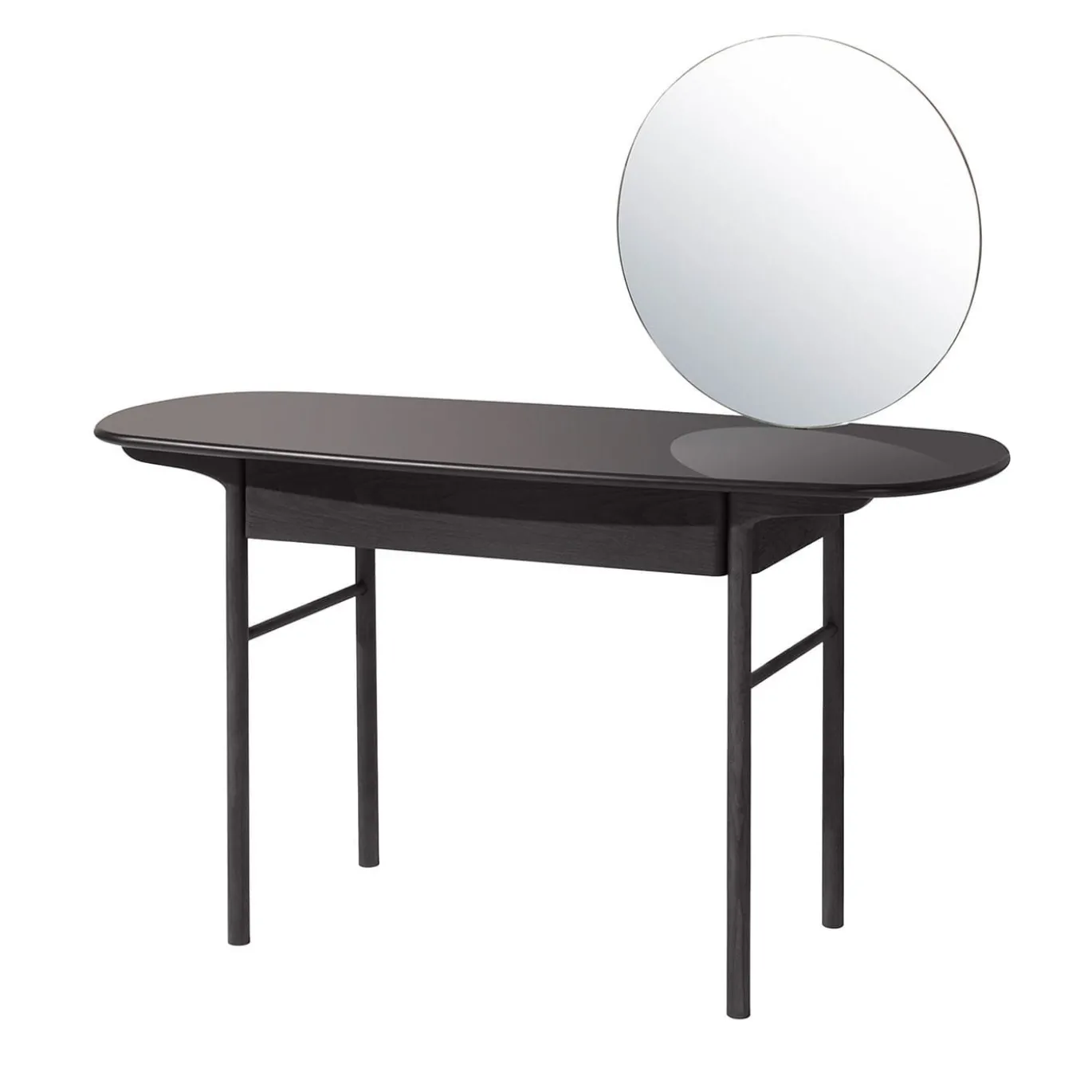 Scrivania Vanity in Legno Delorean con Specchio