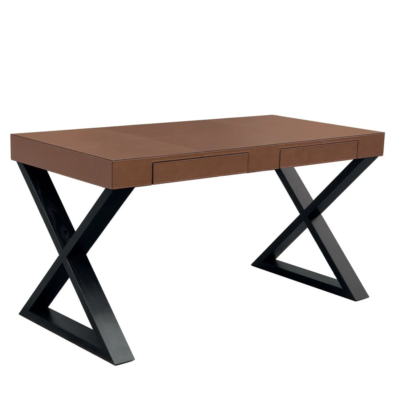 Scrivania XX in Camoscio Marrone