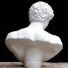 Scultura Antinoo in Gesso Bianco