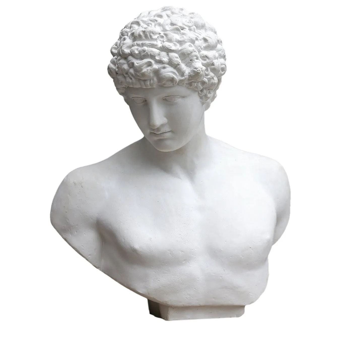 Scultura Antinoo in Gesso Bianco
